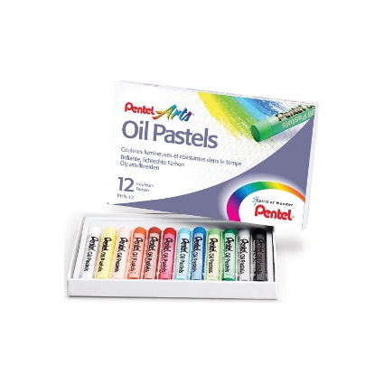 PentelArts lpastellkreide PHN4, 12er Kunststoff-Etui