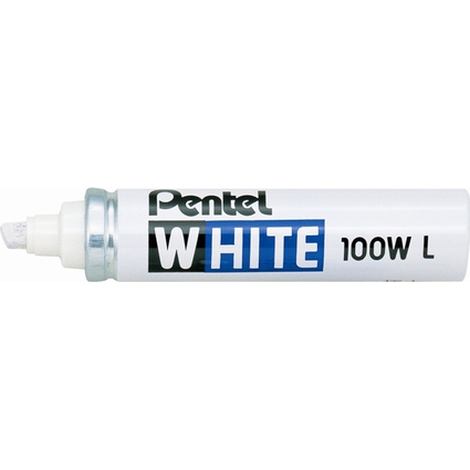 Pentel Weier Permanent-Marker X100WL, Keilspitze, wei