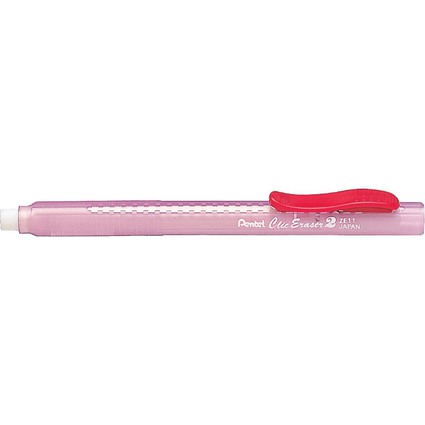 Pentel Radierstift ClicEraser2 ZE11T, rot-transparent