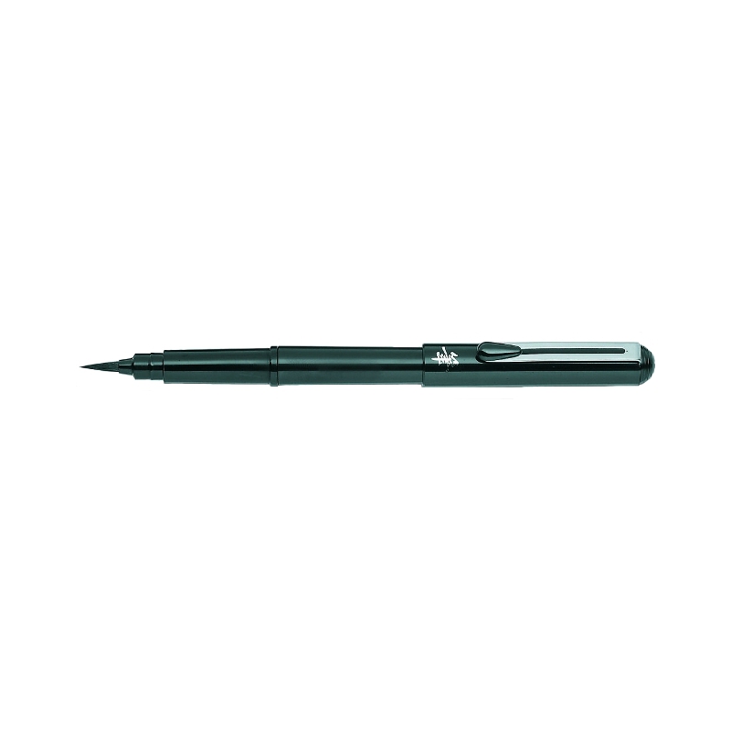 PentelArts Brush Pen Pinselstift Gehäuse schwarz/grau inkl 4 Patronen