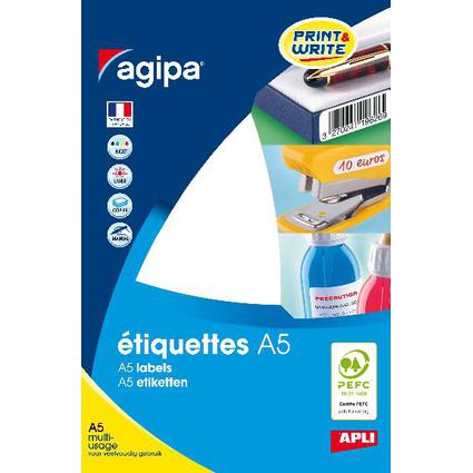 agipa Universal-Etiketten, 105 x 148 mm, wei