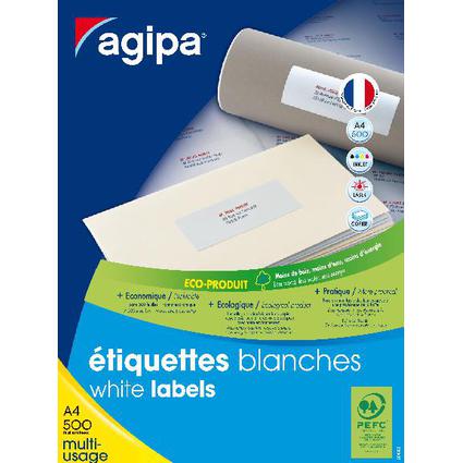 agipa Adress-Etiketten, 99,1 x 33,9 mm, wei