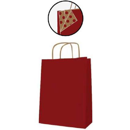 agipa Papiertragetasche - aus Kraftpapier, mittel, rot