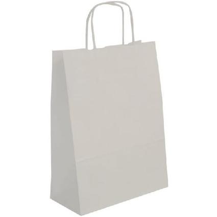 agipa Papiertragetasche - aus Kraftpapier, mittel, wei