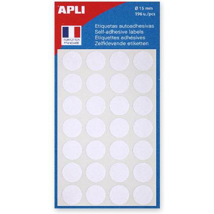 agipa APLI Markierungspunkte, Durchmesser: 15 mm, rund, weiß
