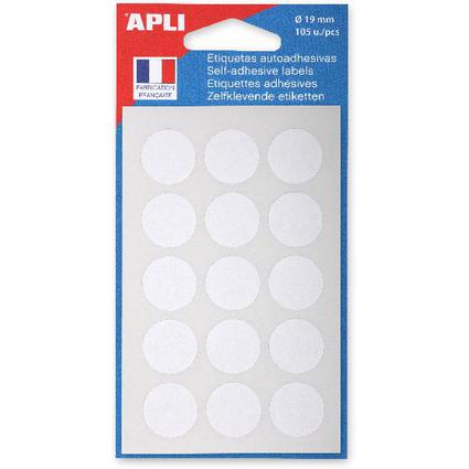 agipa APLI Markierungspunkte, Durchmesser: 19 mm, rund, weiß