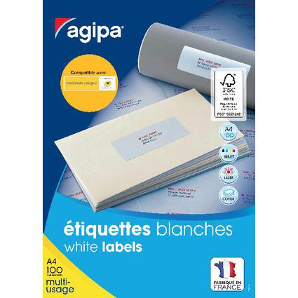 agipa Universal-Etiketten, 70 x 37 mm, mit Abzieh-Hilfe