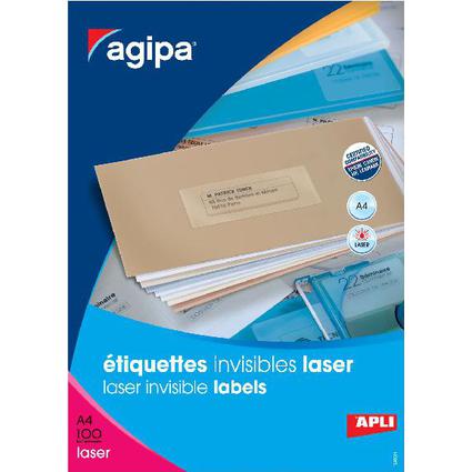 agipa Wetterfeste Etiketten, 210 x 297 mm, transparent