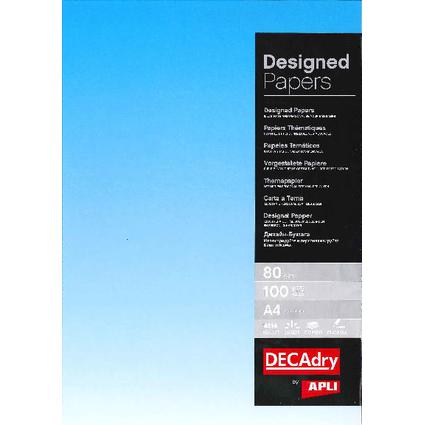 agipa Design-Papier, DIN A4, 80 g/qm, Farbverlauf blau