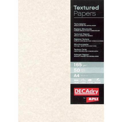 agipa Struktur-Papier, A4, 165 g/qm, Pergament warm grau