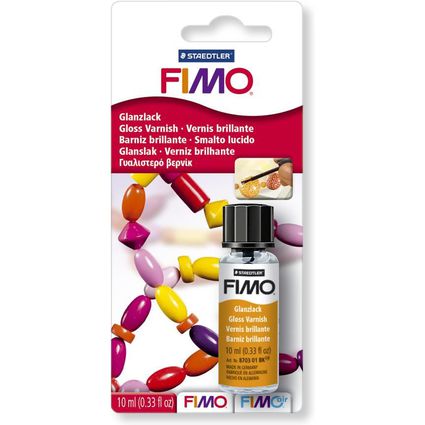 FIMO Glanzlack, 10 ml im Glschen, Pinsel im Deckel