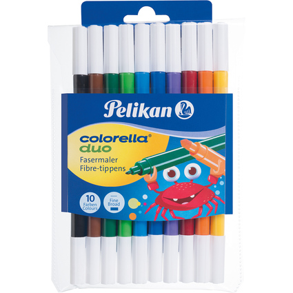 Pelikan Doppel-Fasermaler colorella duo, 10er Etui