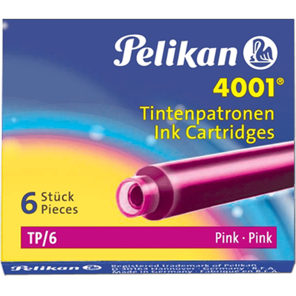 Pelikan Tintenpatronen 4001 TP/6, pink