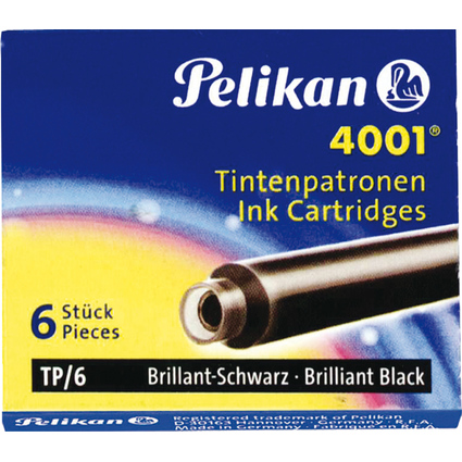 Pelikan Tintenpatronen 4001 TP/6, brillant-schwarz