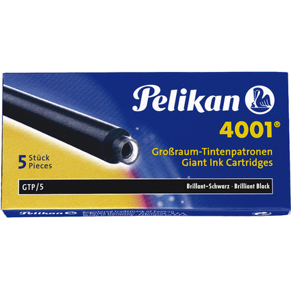 Pelikan Groraum-Tintenpatronen 4001 GTP/5, blau-schwarz