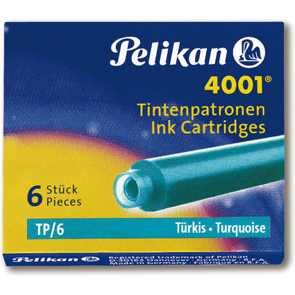 Pelikan Tintenpatronen 4001 TP/6, trkis