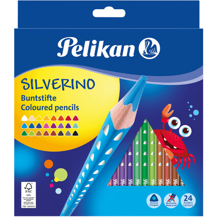 Pelikan Dreikant-Buntstifte SILVERINO dnn, 24er Kartonetui