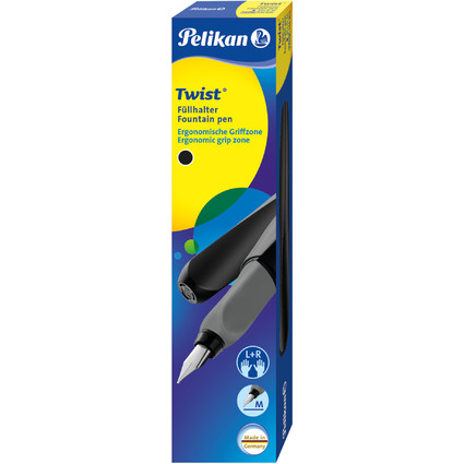 Pelikan Twist Fllhalter Black, schwarz/grau
