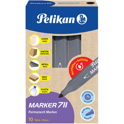 Pelikan Permanent-Marker 711, Rundspitze, schwarz