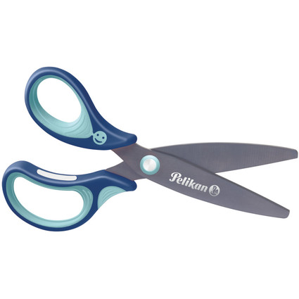 Pelikan griffix Schulschere, rund, blau, fr Linkshnder