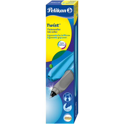 Pelikan Twist Tintenroller Frosted Blue, blau-metallic