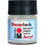 Marabu acryllack "Decorlack", metallic-silber, 50 ml,im Glas