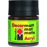 Marabu acrylfarbe "Decormatt", dunkelbraun, 50 ml, im Glas