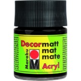 Marabu acrylfarbe "Decormatt", schwarz, 50 ml, im Glas