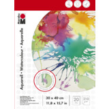 Marabu Aquarellblock, 300 x 400 mm, 210 g/qm, 20 Blatt