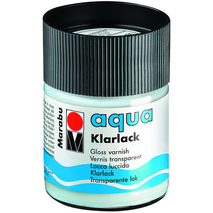 Marabu Klarlack Aqua, transparent-glnzend, 50 ml, im Glas