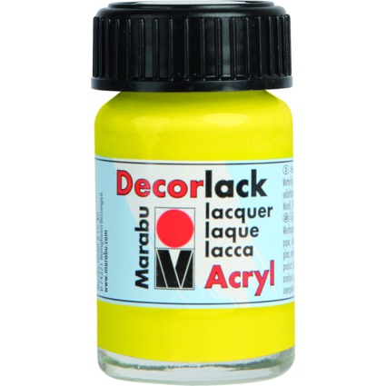 Marabu Acryllack "Decorlack", gelb, 15 ml, im Glas