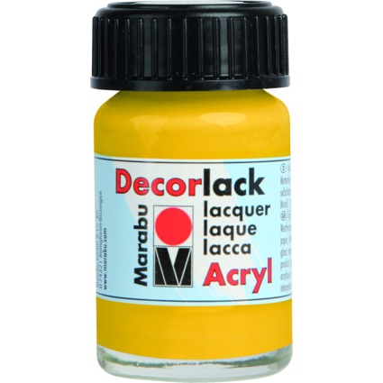 Marabu Acryllack "Decorlack", mittelgelb, 15 ml, im Glas