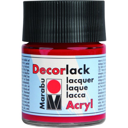 Marabu Acryllack "Decorlack", kirschrot, 50 ml, im Glas