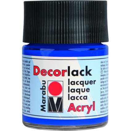 Marabu Acryllack "Decorlack", mittelblau, 50 ml, im Glas