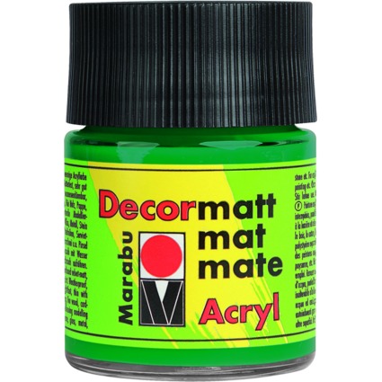 Marabu Acrylfarbe "Decormatt", saftgrn, 50 ml, im Glas