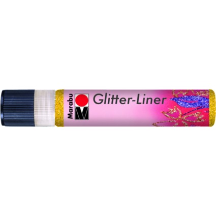 Marabu Effektfarbe "Glitter-Liner", glitter-gelb, 25 ml