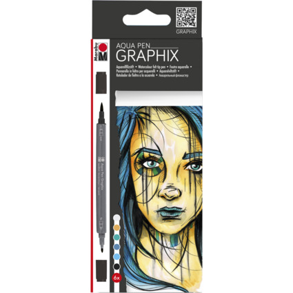 Marabu Aquarellfasermaler "GRAPHIX" METROPOLITAN