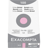EXACOMPTA Karteikarten, din A7, kariert, rosa