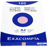 EXACOMPTA Karteikarten, din A4, blanko, rosa