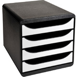 EXACOMPTA schubladenbox BIG-BOX, 4 Schbe, wei glossy