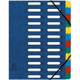 EXACOMPTA Ordnungsmappe, din A4, Karton, 24 Fcher, blau