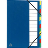 EXACOMPTA ordnungsmappe Harmonika, PP, 12 Fcher, blau