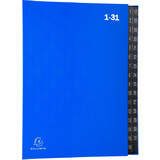 EXACOMPTA Pultordner, din A4, 1-31, 32 Fächer, blau