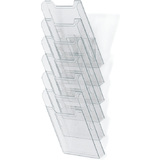 EXACOMPTA Wand-Prospekthalter, a4 hoch, 6 Fcher, glasklar
