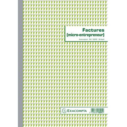EXACOMPTA Manifold Factures micro-entrepreneur, 297 x 210 mm