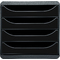 EXACOMPTA Schubladenbox BIG-BOX, 4 Schbe, schwarz glnzend