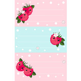 herlitz buchetiketten Himbeere / Kawaii, 76 x 35 mm