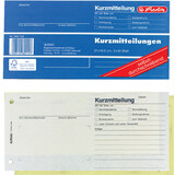herlitz formularbuch "Kurzmitteilung", 1/3 a4 quer