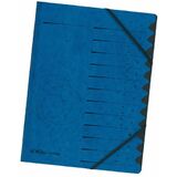 herlitz ordnungsmappe easyorga, A4, Karton, 12 Fcher, blau