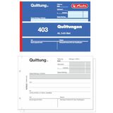 herlitz formularbuch "Quittung 403", din A6, 2 x 50 Blatt